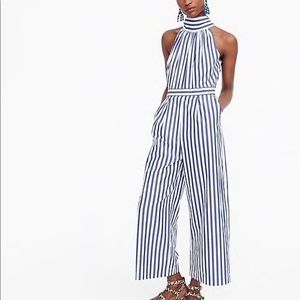 J Crew Striped Halter Jumpsuit